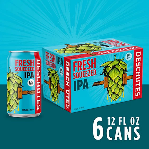 Deschutes Brewery Fresh Squeezed IPA Beer 6/12 FLUID OUNCES
