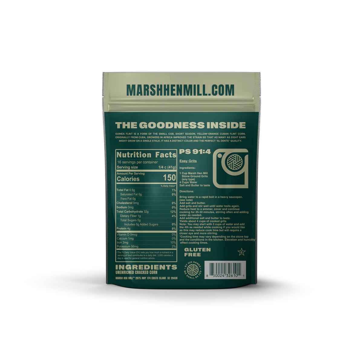 Marsh Hen Mill Guinea Flint Grits 1.5 lb