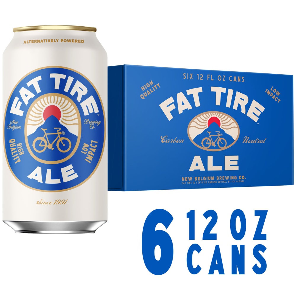 New Belgium Fat Tire, 6 Pack 12 OUNCES Bottles