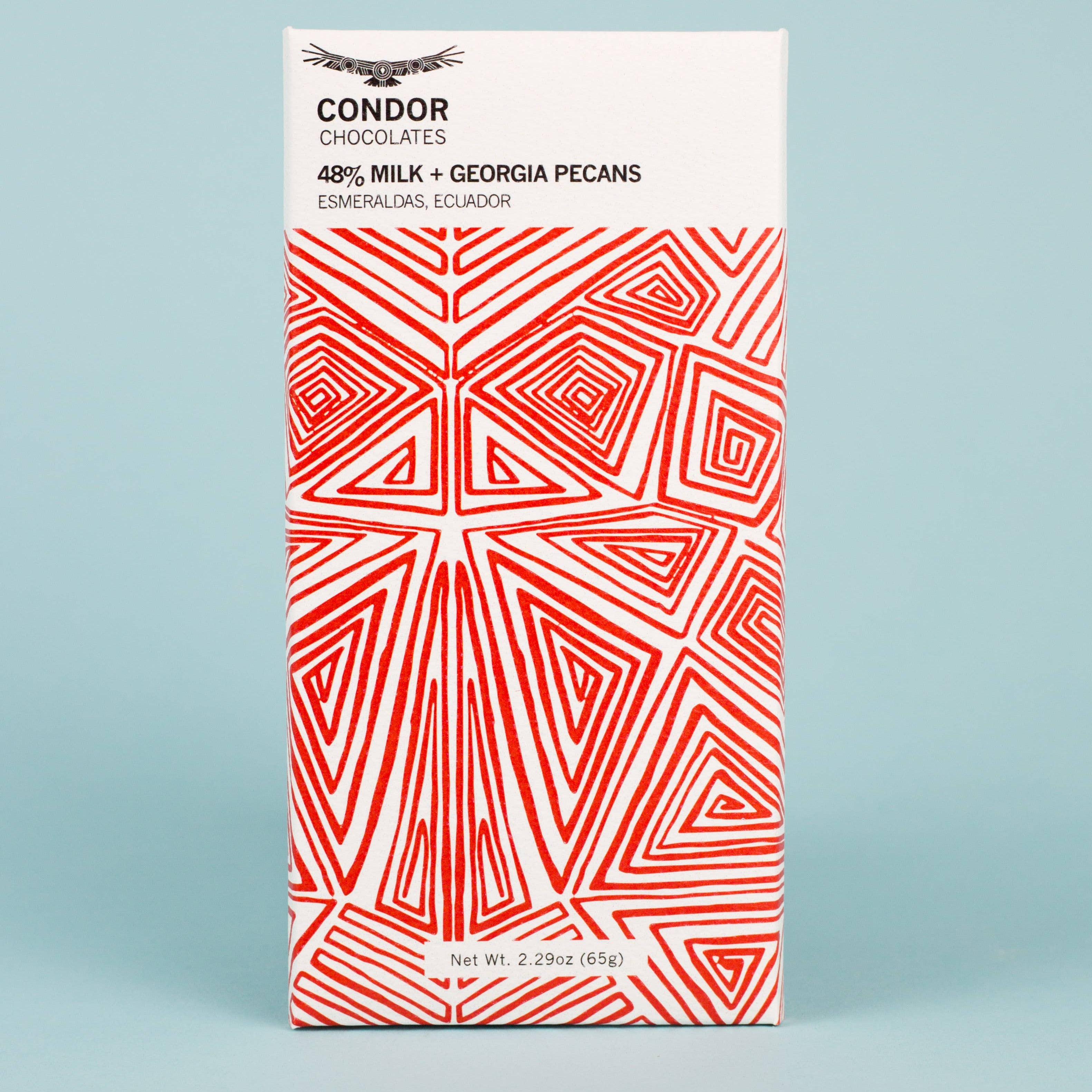 Condor Chocolates 48% Milk Chocolate + Pecans