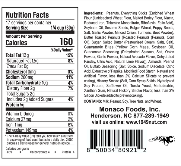 1949 Nut Co Buffalo Party Mix 9 OUNCES